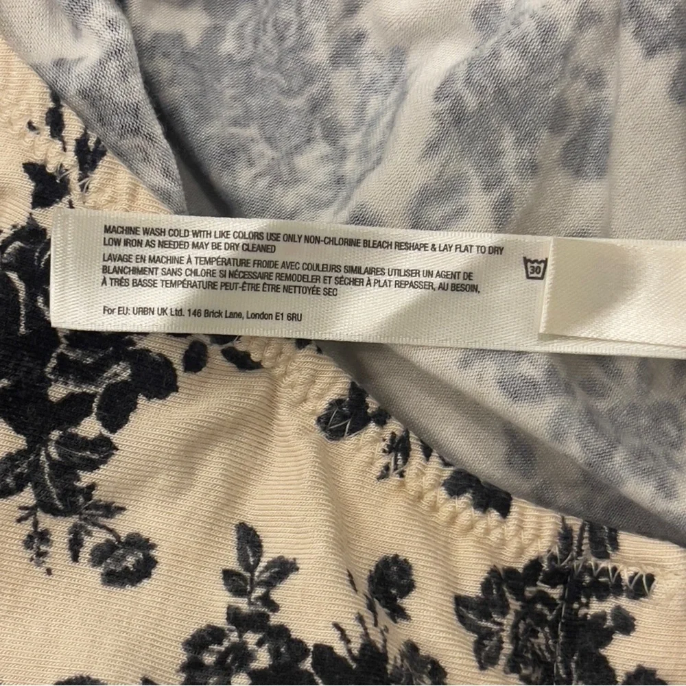 Free People Imtimately Floral Turnt Bodysuit in Ecru Combo Medium - Picture 16 of 16
